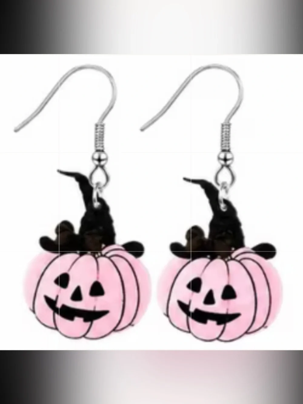 NWT Private Label Pink Pumpkin Witch Hat Dangle Earrings for Women and Kids NEW